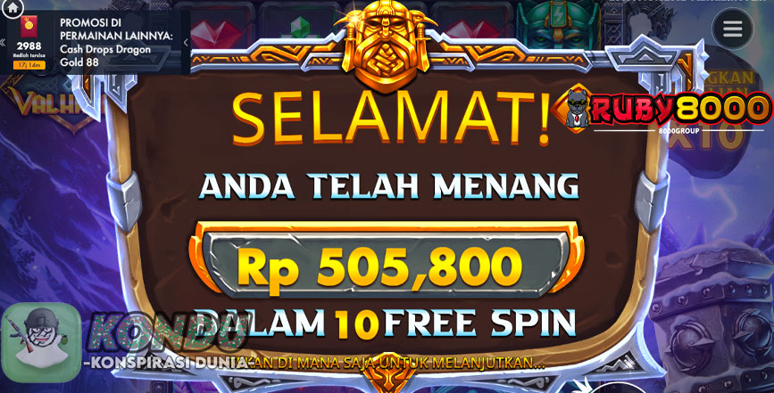 Slot Gates of Valhalla Memberi Kemenangan Melalui Freespin