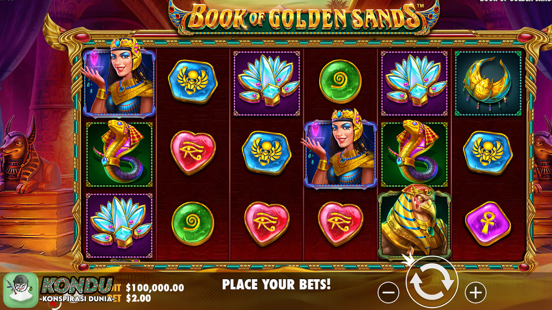 Raih Kemenangan di Permainan Slot Online Book of Golden Sands