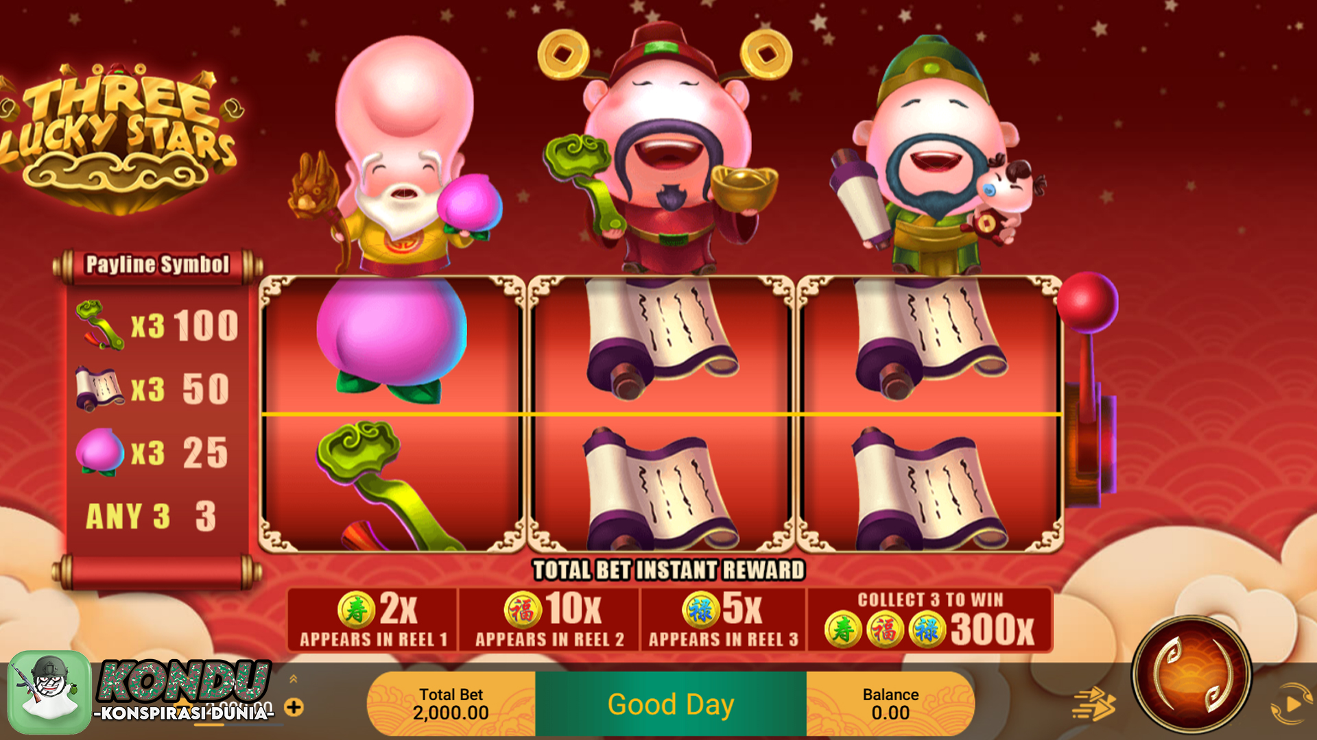 Raih Jackpot dengan Three Lucky Stars di Rtp8000 Slot Pulsa